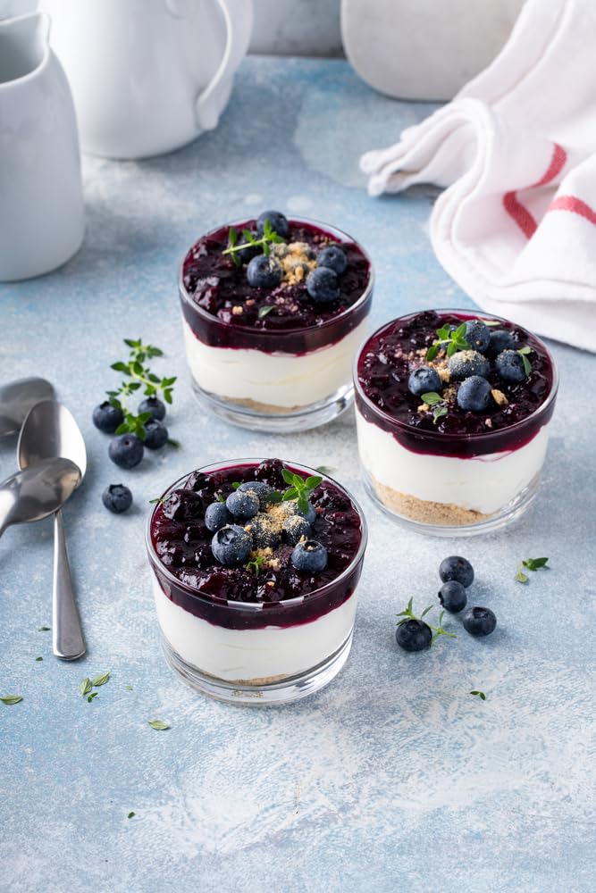 A Blend Above Blueberry Blue No Bake Dessert Mix - All Natural, Gluten Free, No MSG - Instant Dessert Mix, Fruit Dip, Bagel Topping, Frosting, Cheesecake Filling - Easy to Make - 4.2 Oz - Pack of 3