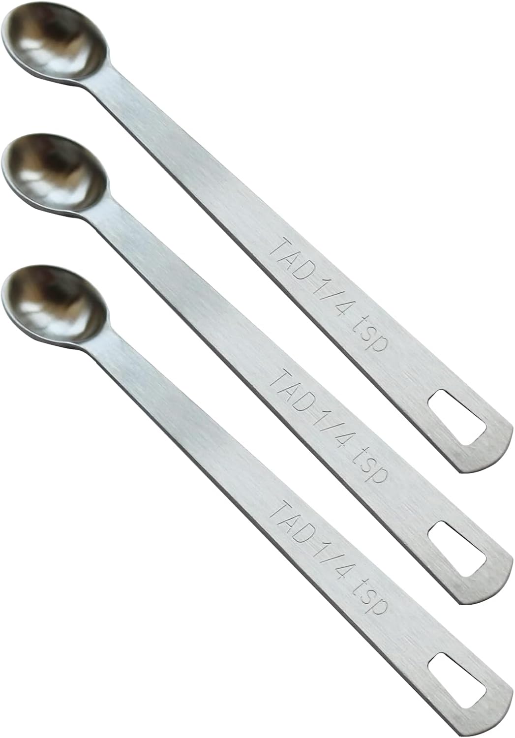 3PCS 1/4 Teaspoon(1/4tsp, 1.25 ml, Tad) Single Tiny Measuring Spoon, Small Individual Stainless Stee