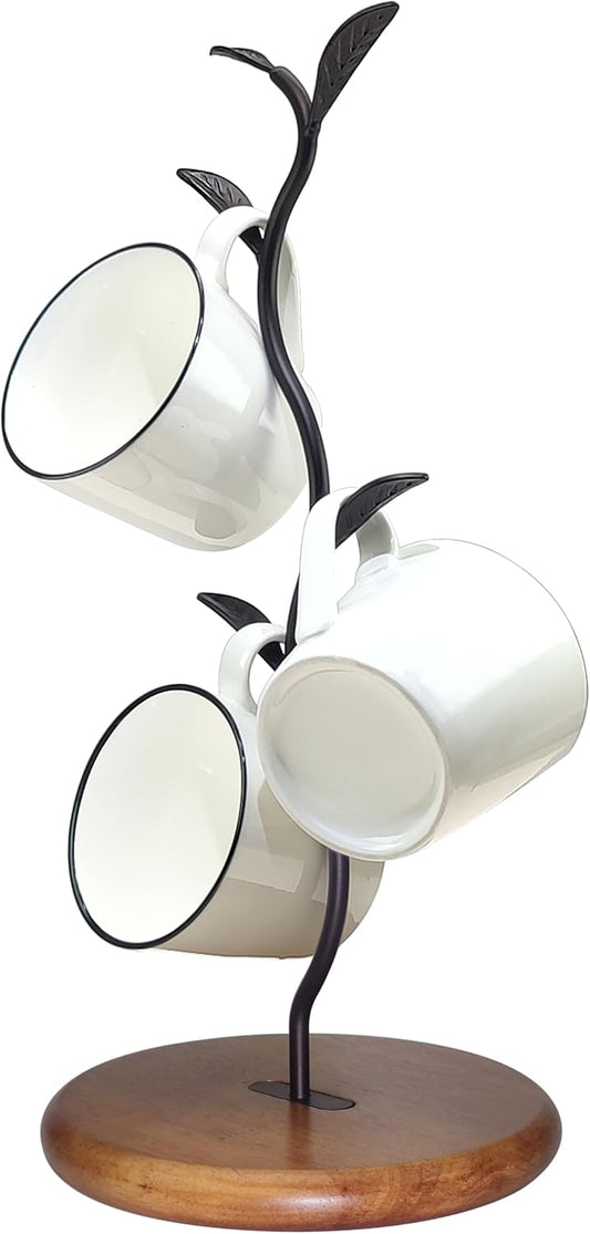 Coffee Mug Holder Tree Rack for Counter,Leaf Shaped Tea Cup Mug Holder Stand for Countertop,Perfect Coffee Bar Accessory &