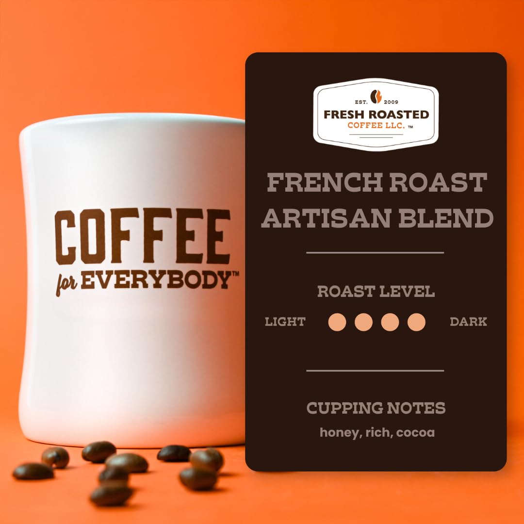 Fresh Roasted Coffee, French Roast, Dark K-Cup Pods for Keurig Brewers, Dark Roast, Kosher, 24 Count (Pack of 1)