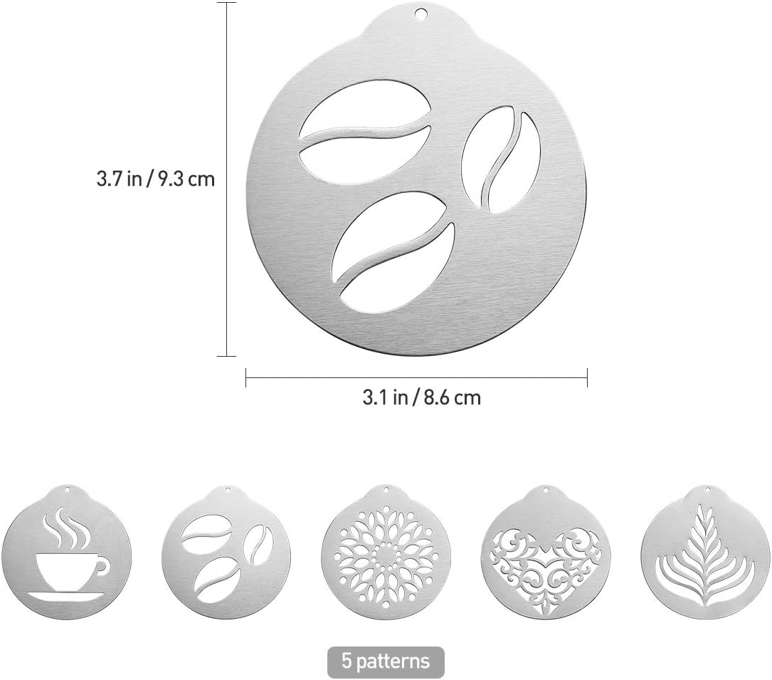 5Pcs Stainless Decorating Stencils