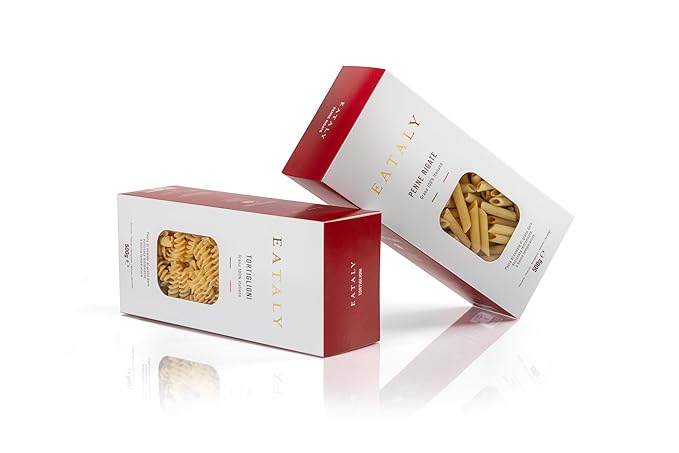 Eataly Italian Tortiglioni Pasta Noodles - 500g (17 oz.) Box -Authentic Durum Semolina Wheat - Made in Italy- Dried Pasta for Gourmet Dining, 1 Pack
