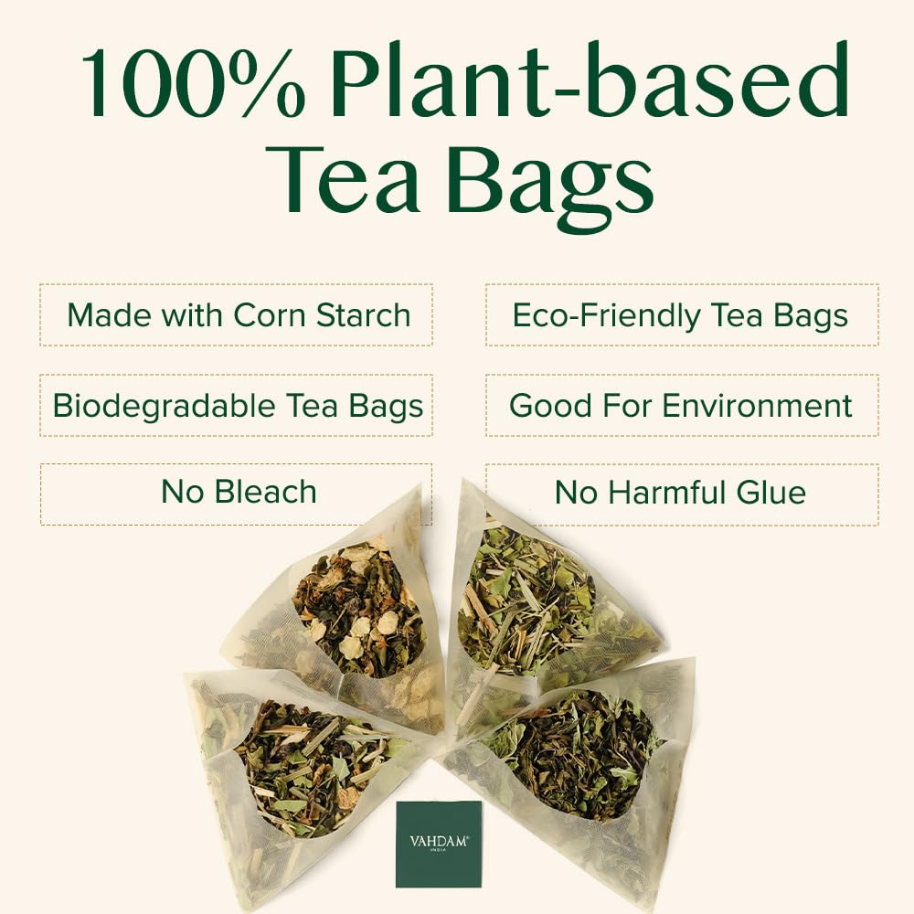 VAHDAM Turmeric Ginger Cinnamon Tea Bags with Black Pepper (100 Count) | Pleasant Spice, Warm &amp; Non Bitter |High Curcumin for Daily Wellness |Non GMO |Curcuma with Black Pepper for Better Absorption