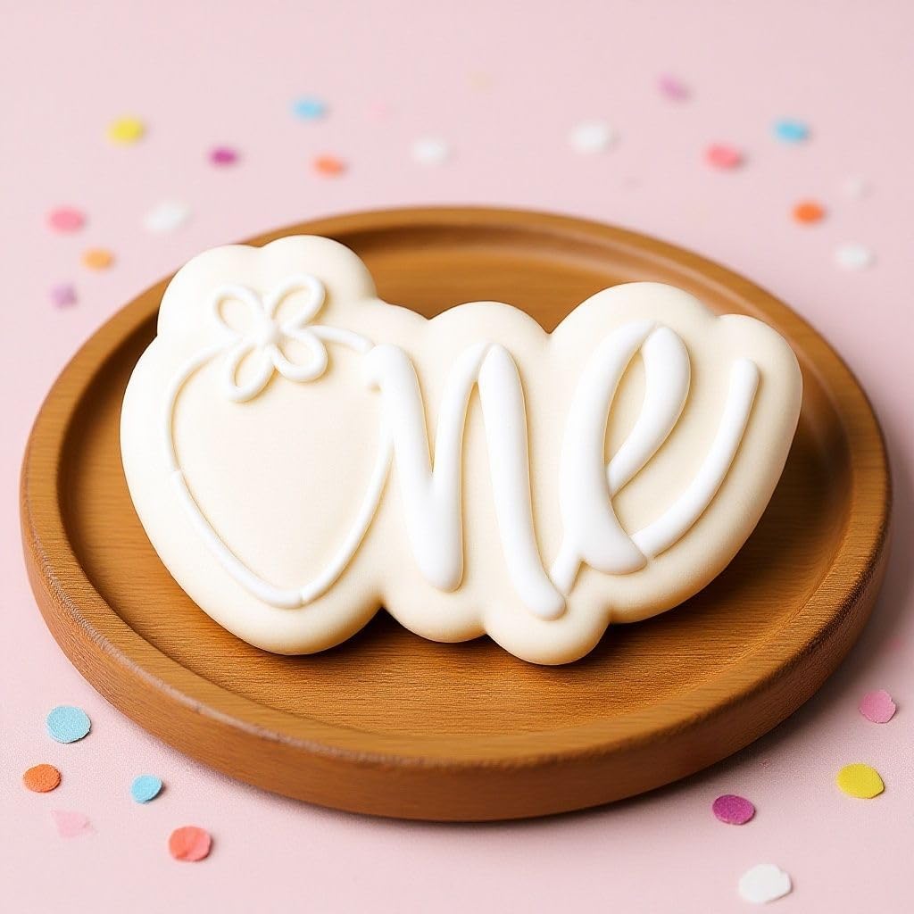 Strawberry New Born Baby kids Cookie Cutter and Stencil Set Bundle Kit PYO Cookies Paint Your Own Happy Birthday Wedding