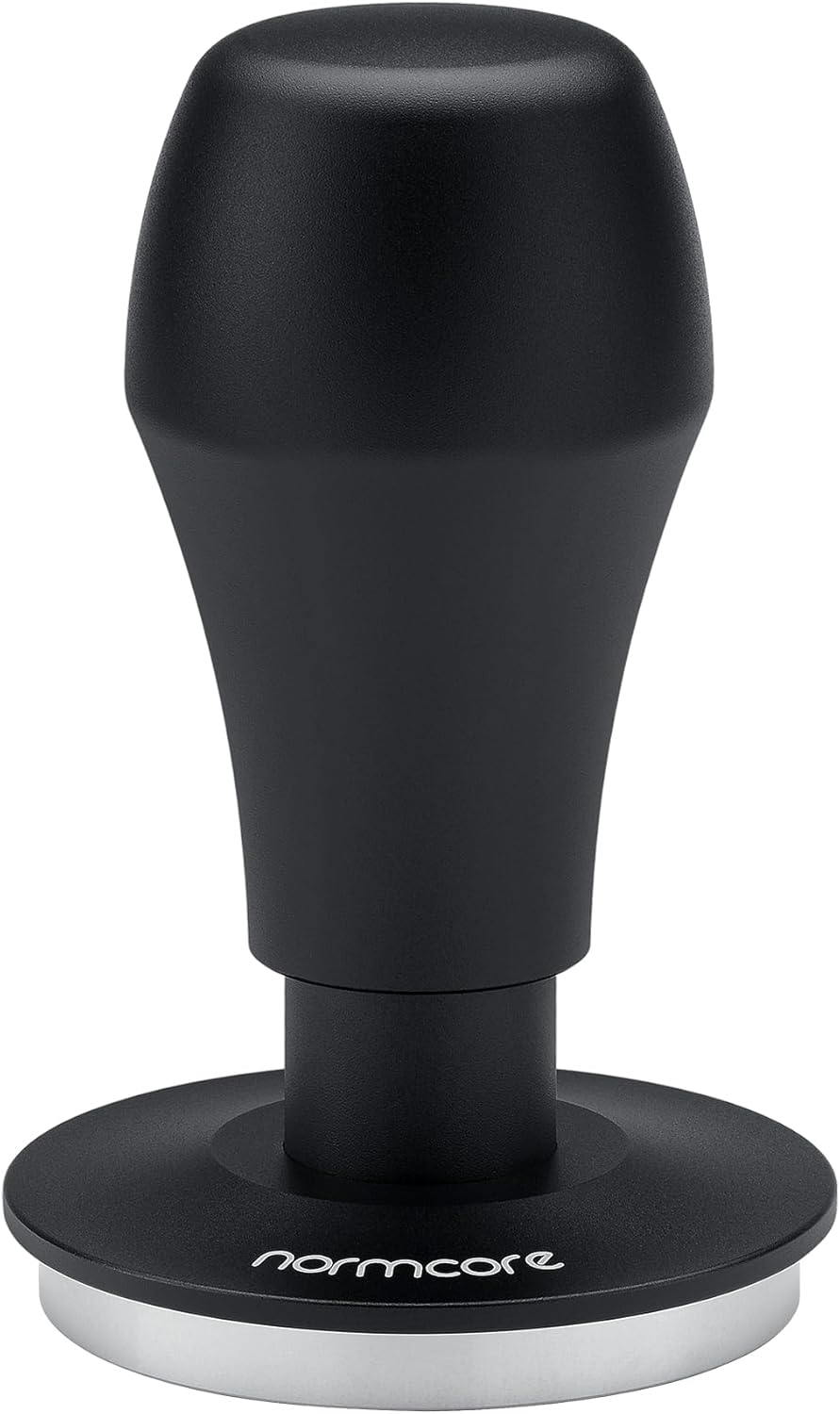 Normcore 58mm Coffee Tamper V4.1 with Click Feedback, Self-Leveling Spring-Loaded Design, 304 Stainless Steel Flat Base for 58mm Espresso Portafilters, Black Anodized Aluminum Handle