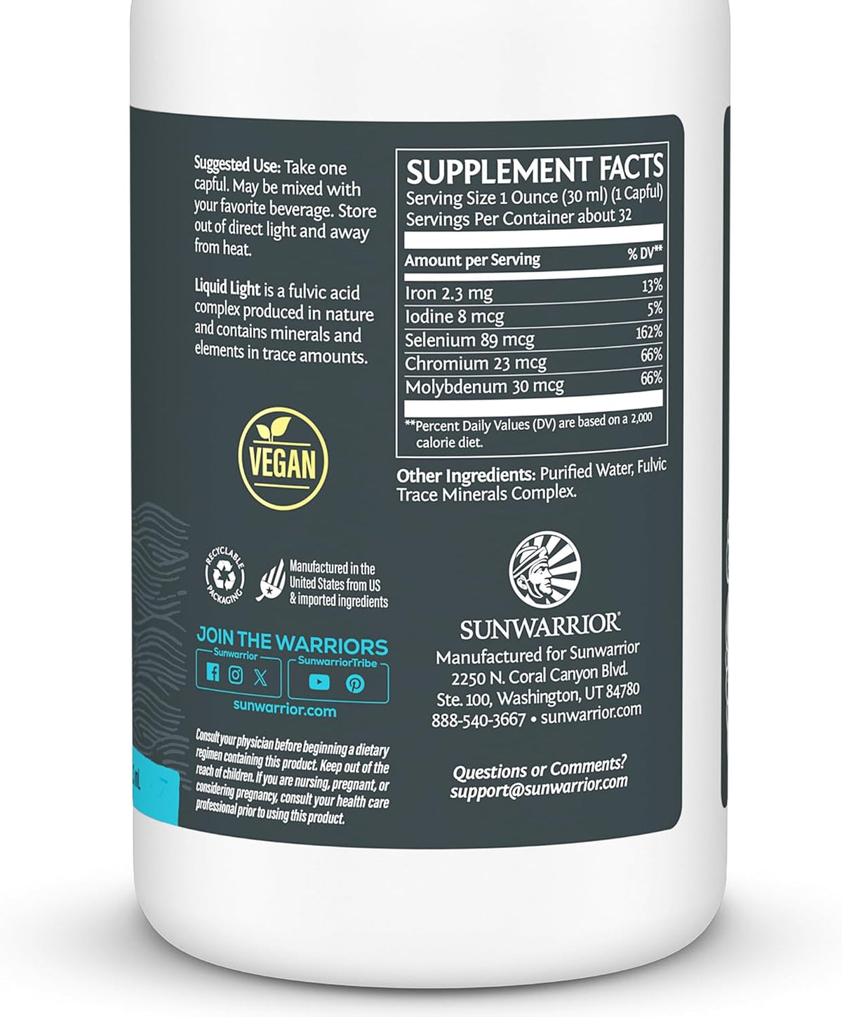 Fulvic Acid Trace Minerals Supplement Organic Liquid Minerals