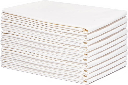 Organic Cotton Flour Sack Kitchen Towels - 10 Pack, Off-White Organic Cotton Tea Towels - Extra Large Flour Sack Cotton Dish