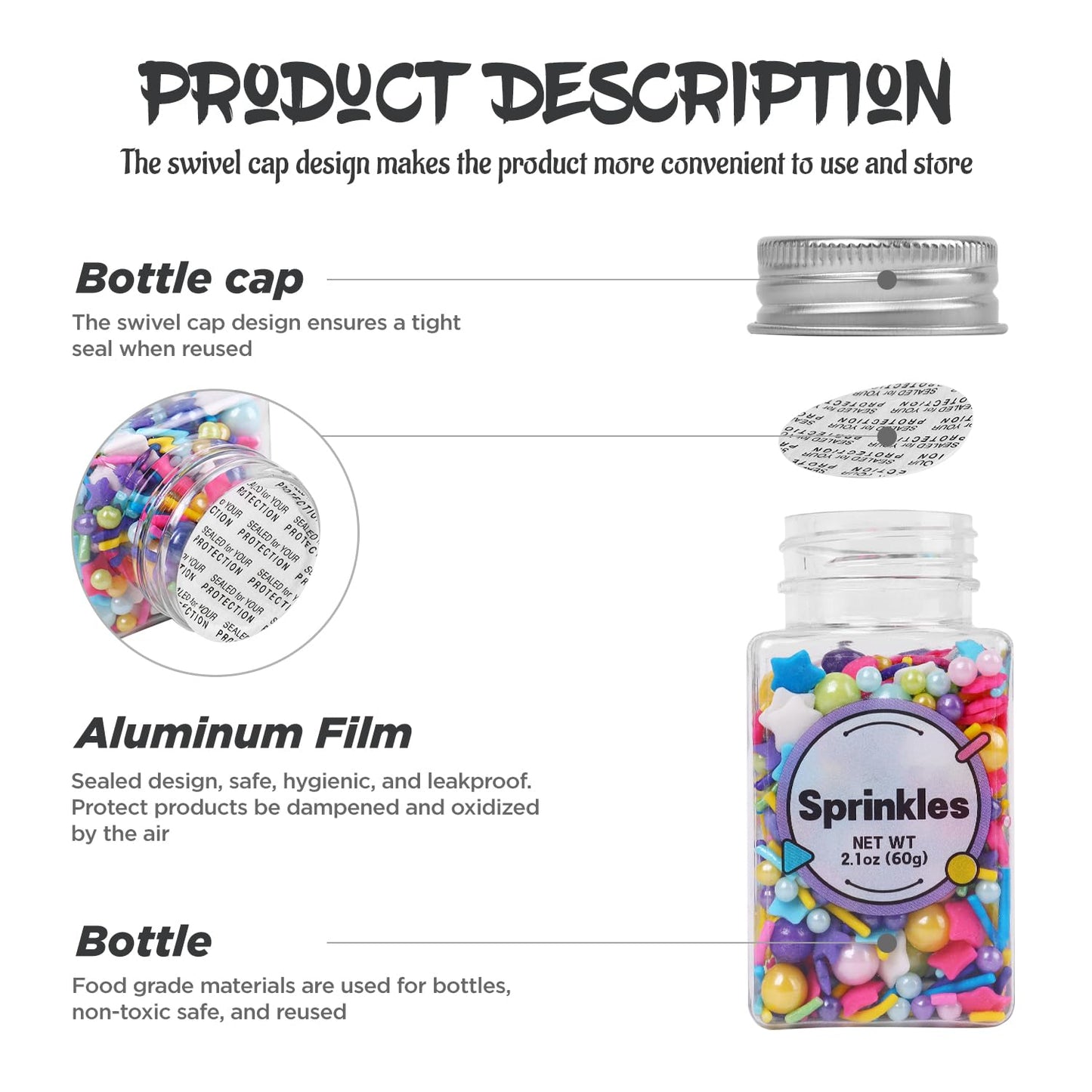 Edible Pearls for Cake Decorating, Matt Pearl Sprinkles, Pastel Sugar Sprinkles, Cube Sprinkles, Pearl Sprinkles for Cake, Cupcakes, Macaron, Ice Cream, and Cookies. (120g/4.2oz)