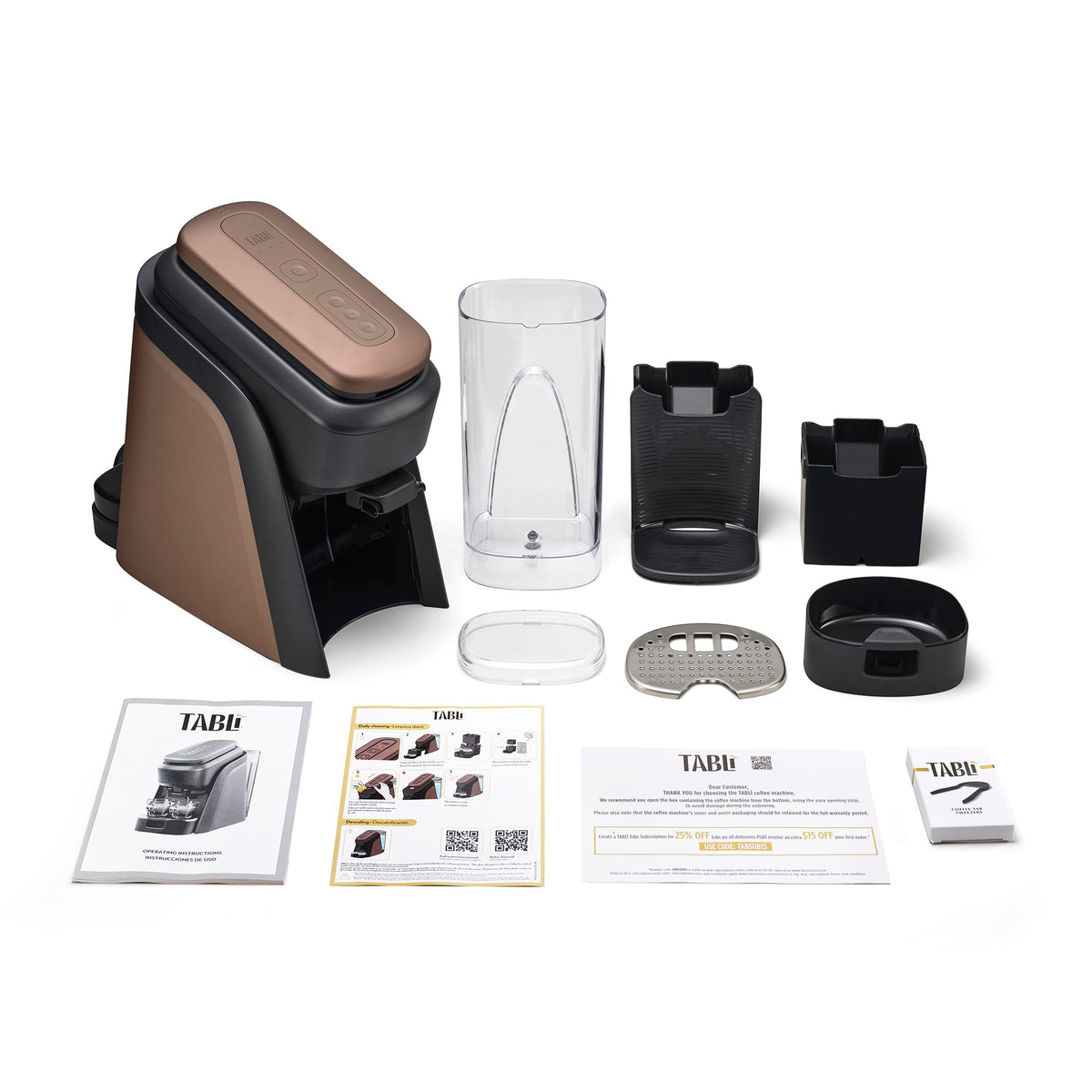 Lavazza Tabli Espresso Machine, works with 100% Coffee Tabs (Brown)