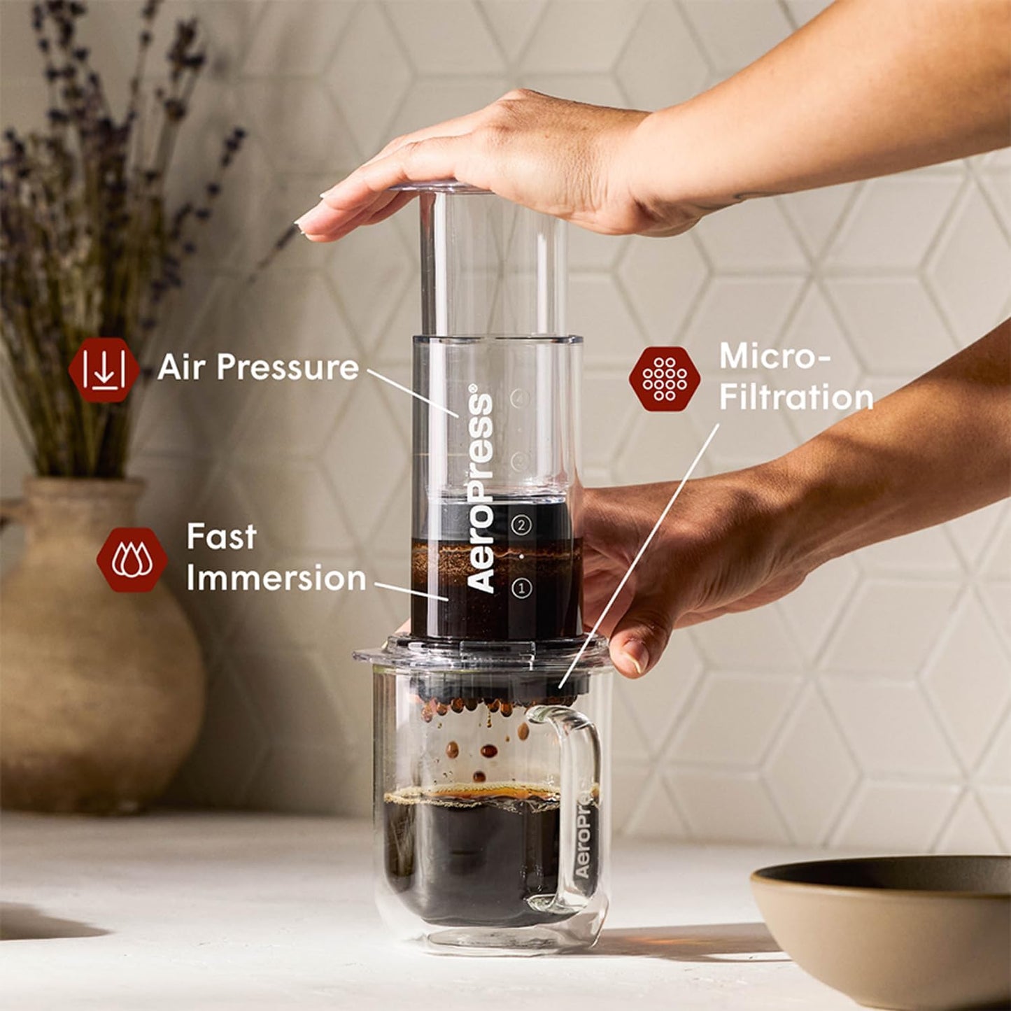 AeroPress Natural Paper Micro-Filters, 200 Count | Round Replacement Coffee Filters, Unbleached, Compostable Paper Filters, Fits Standard Size AeroPress Coffee Makers