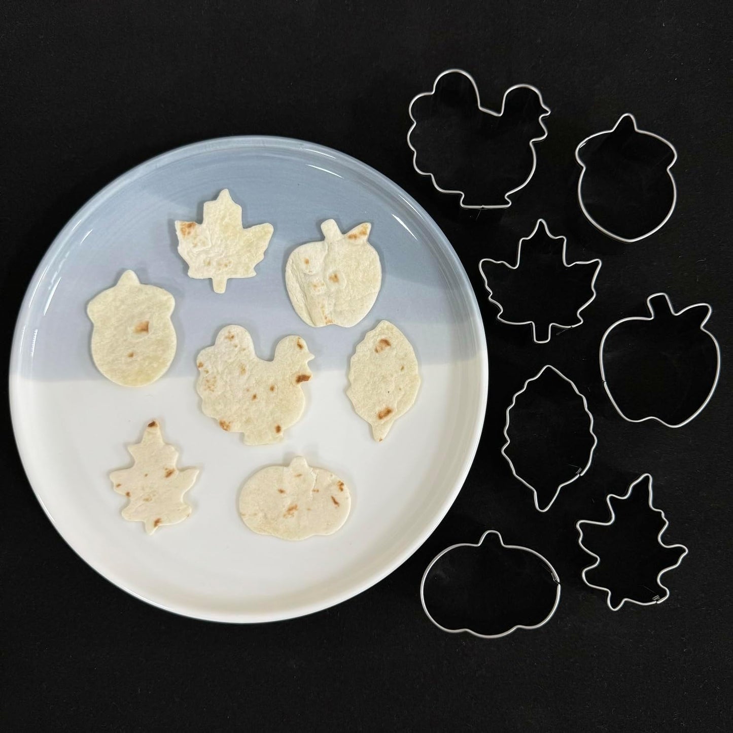Mini Autumn Cookie Cutter Set-7 Piece-2.0 Inch-Diswasher Safe-Mini Autumn Leaf, Apple, Pumkin, Acorn, Maple
