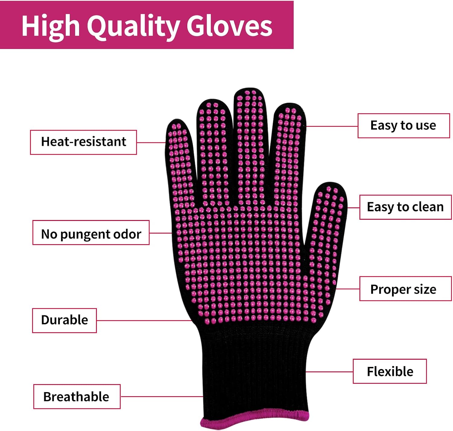 HTVRONT Heat Resistant Gloves for Sublimation - 2Pcs Heat Gloves for Sublimation with Silicone Bumps, Heat Resistant Work