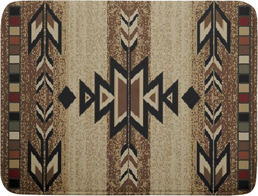 Giwawa 18"x24" Southwestern Dish Drying Mat Rustic Brown Tribal Ethnic Large Dish Drainer Mats Antique Native American