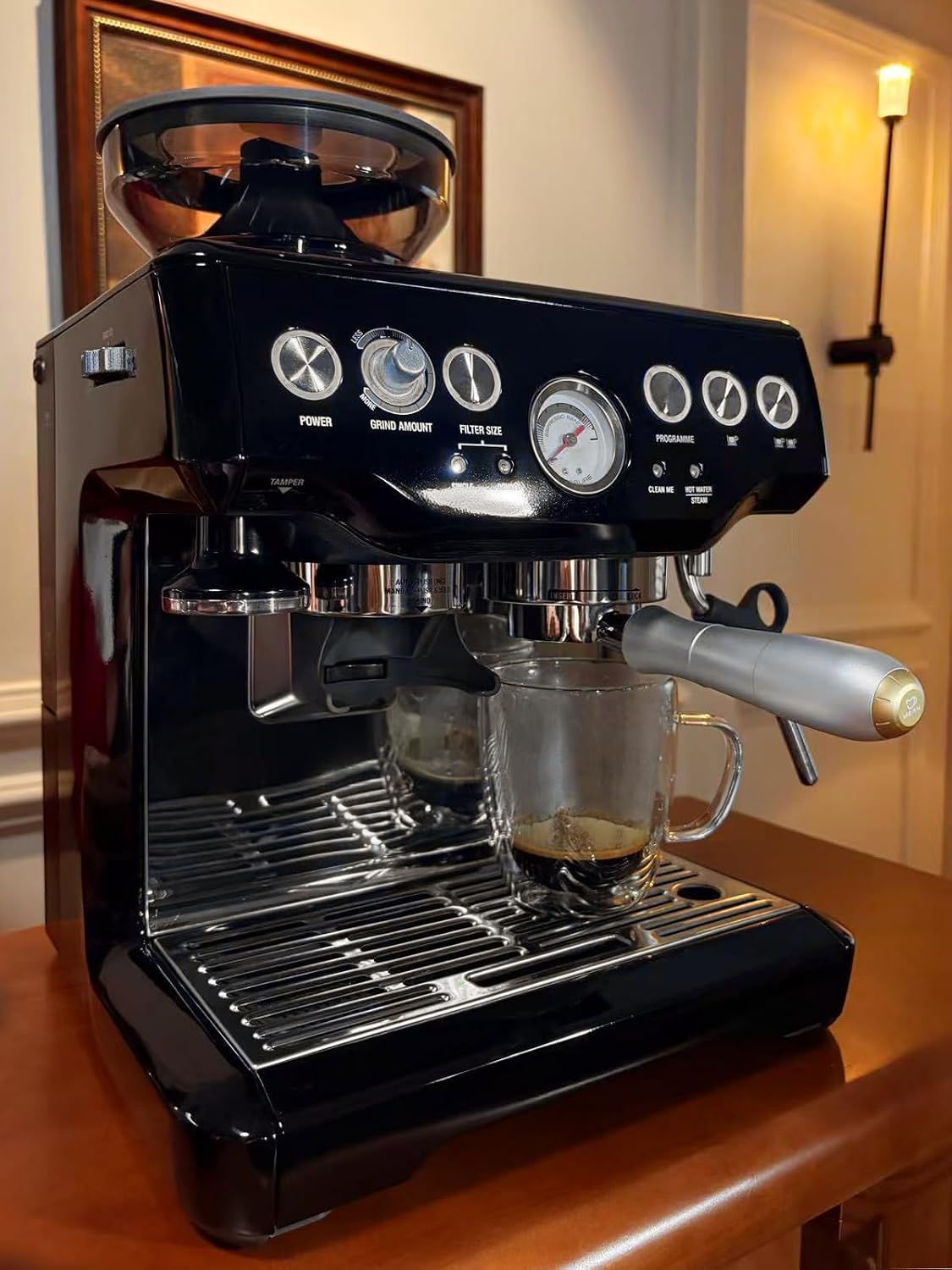 MEION 54mm Bottomless Portafilter with Anodized Aluminum Handle for Breville Barista Express, Barista Pro, Sage, BES870XL, BES878, BES880, Espresso Portafilter with 18g Filter Basket &amp; Puck Screen