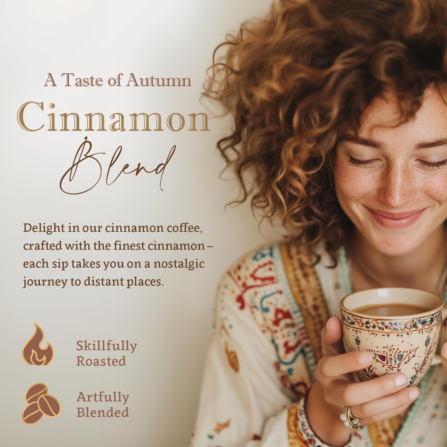Organic Whole Bean Coffee Medium Roast (16oz) - Cinnamon Flavored