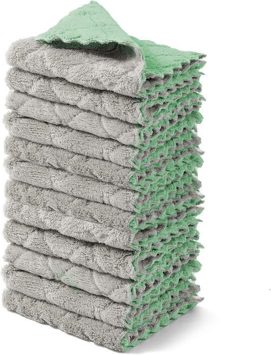 kimteny 12 Pack Microfiber Dish Cloths for Kitchen Washing Dishes