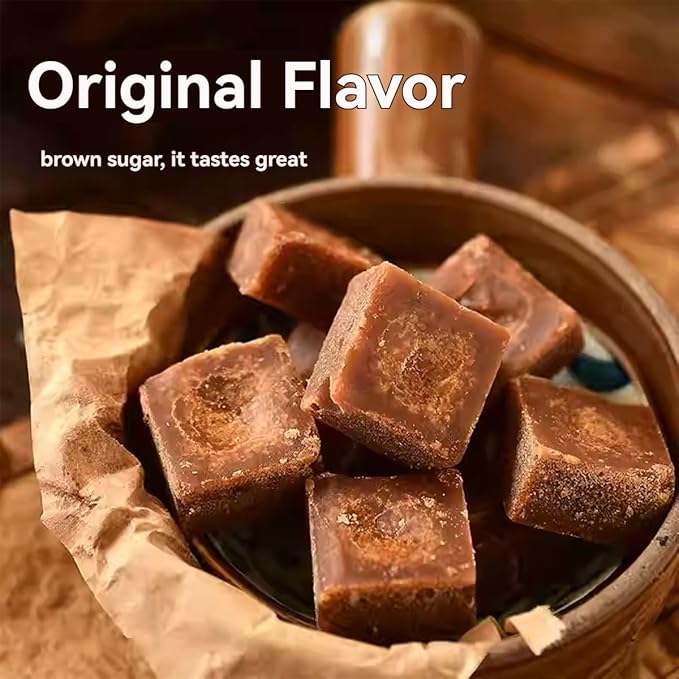 Brown Sugar Cubes (10.58oz/300g) - Additive-Free, traditionally made from sugarcane Brown sugar/black sugar,Dissolves Completely for Coffee, Tea & Baking. ﻿