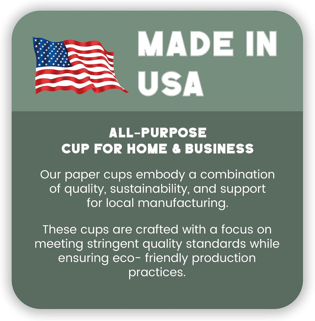 Paper Cups 20 oz 500 Pack for Coffee & Tea 20 oz Made in USA