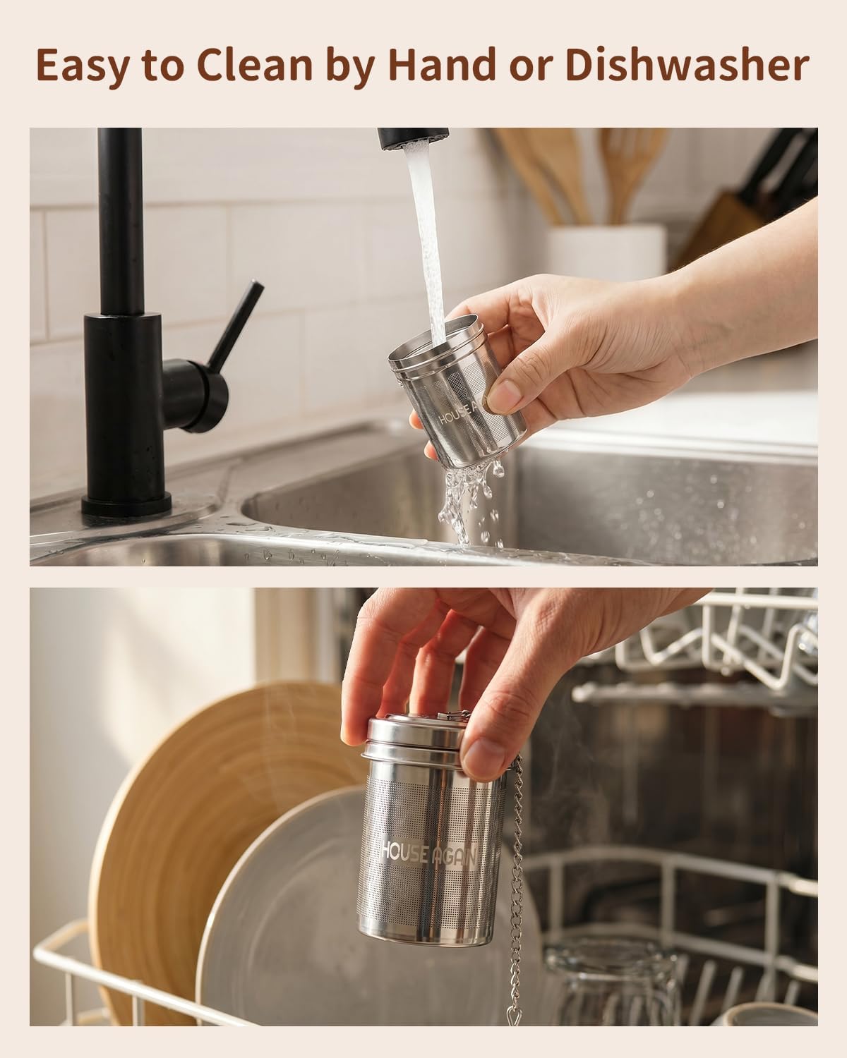 HOUSE AGAIN Large Tea Infuser with Scoop