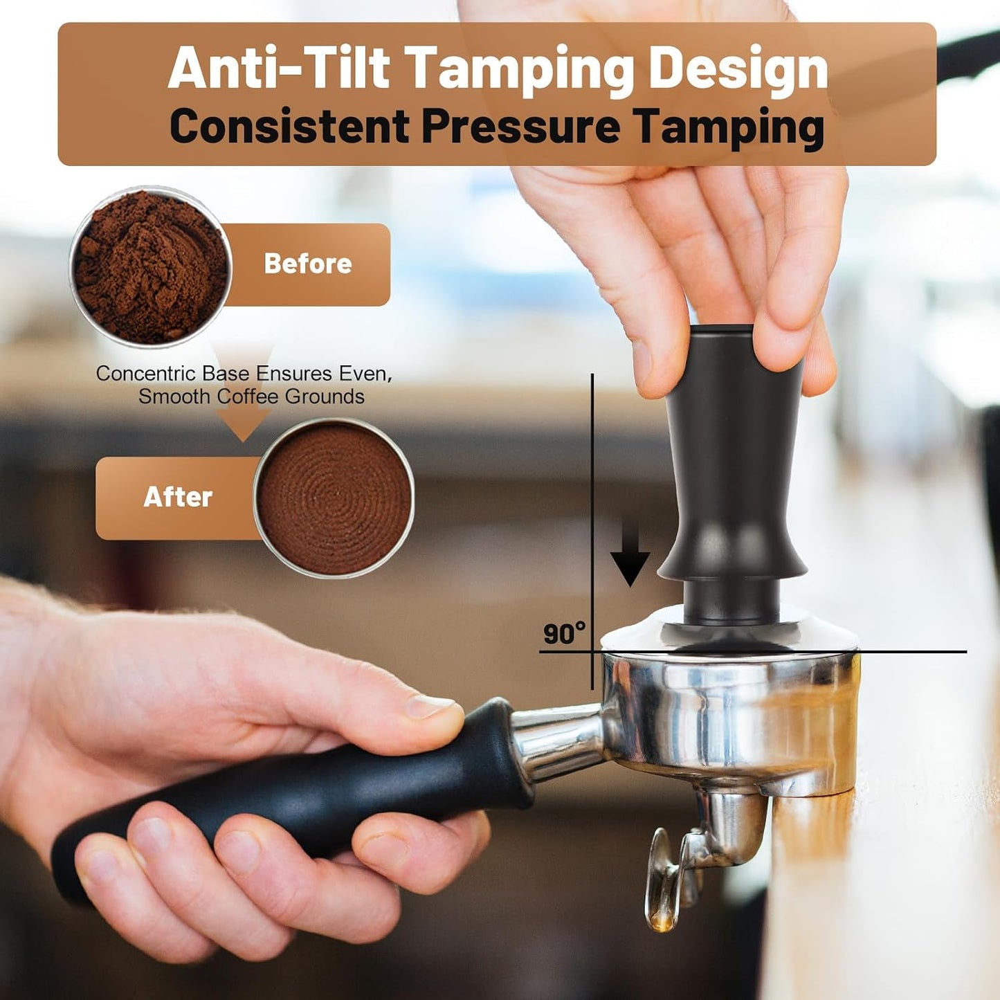 51mm Espresso Tool Kit, Coffee Tamper, Distributor, Funnel, Puck Screen