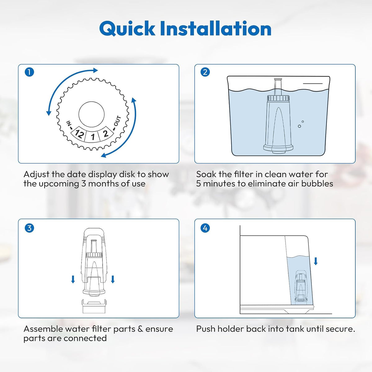 6 Pack Replacement Water Filter for Breville Espresso Machine