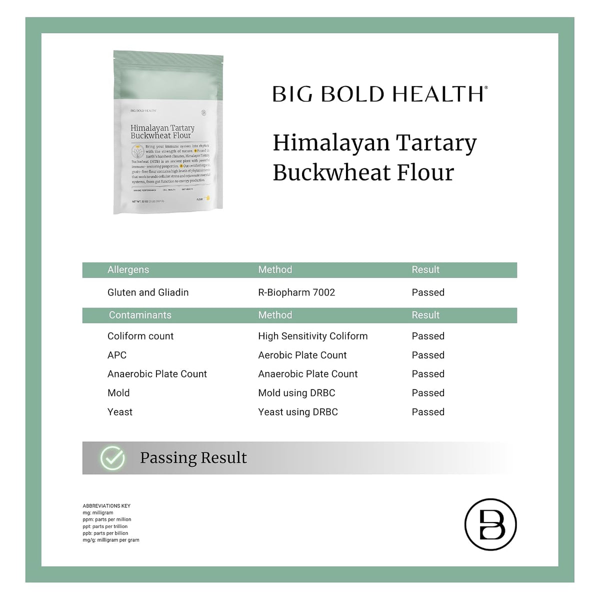 BIG BOLD HEALTH Organic Himalayan Tartary Buckwheat Flour - Gluten Free | Rich in Polyphenols &amp; Antioxidants | 100% USDA Organic Grain-Free Flour | Non-GMO | USA Grown (2lb)