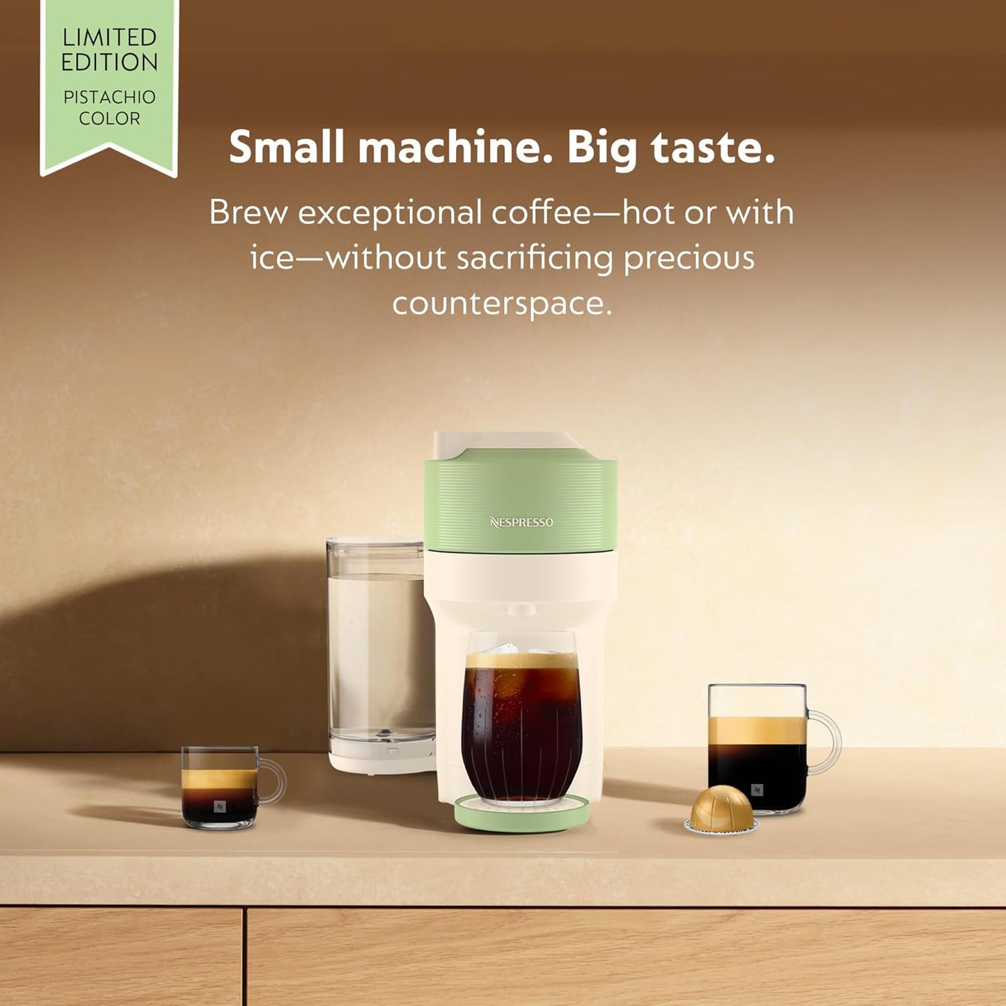 Nespresso Vertuo Pop+ Summer Limited Edition by Breville, Pistachio