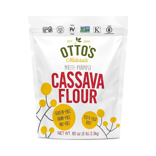 Otto's Naturals Multi-Purpose Cassava Flour, Non-GMO, Gluten-Free, Grain, Nut and Gum-Free, 1-to-1 Wheat Alternative, Paleo,