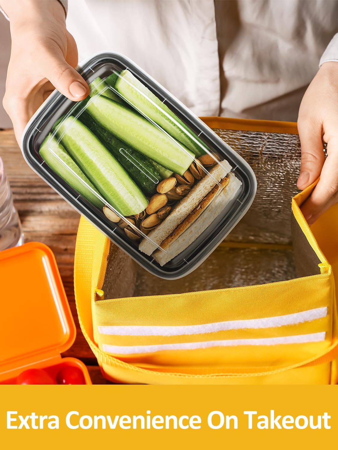 NEEBAKE 40 Set 38 oz Meal Prep Containers with Lids, Food Storage Container