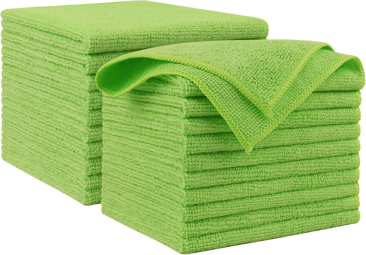 AIDEA Microfiber Cleaning Cloth-20PK, Microfiber Towels for Cars, 12"×12"