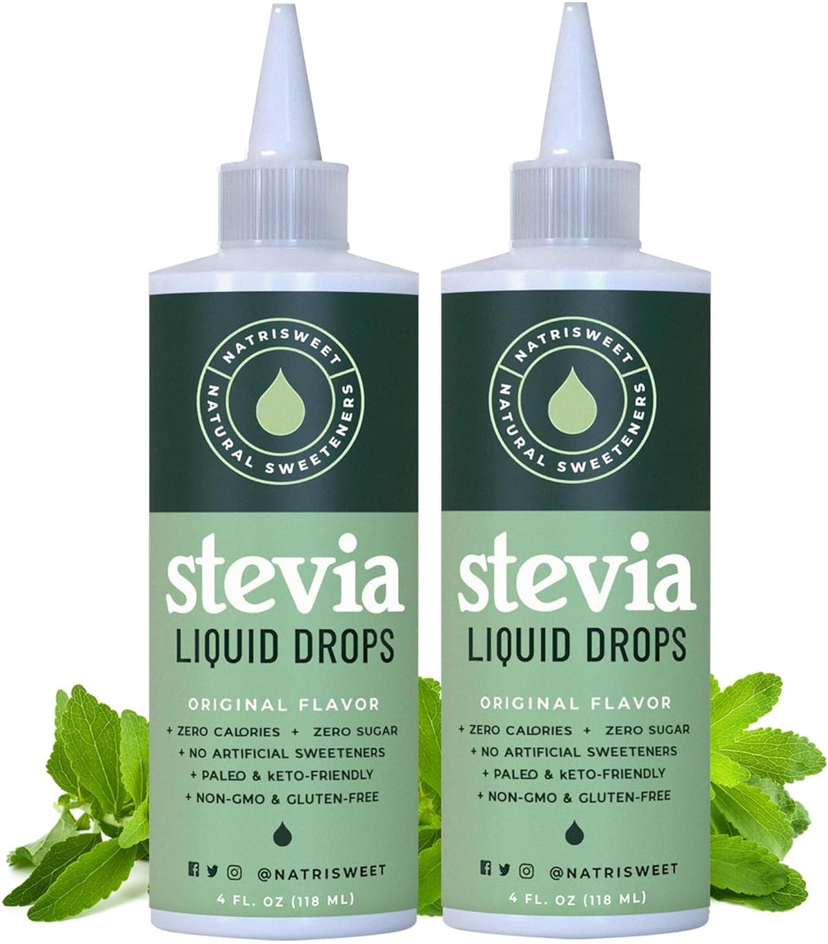Liquid Stevia Drops, Stevia Extract Liquid Sweetener for Coffee, Tea, Beverages &amp; Recipes, Plant-Based, Non-GMO, Keto Friendly, 4 fl oz (118 mL), 1,684 Servings