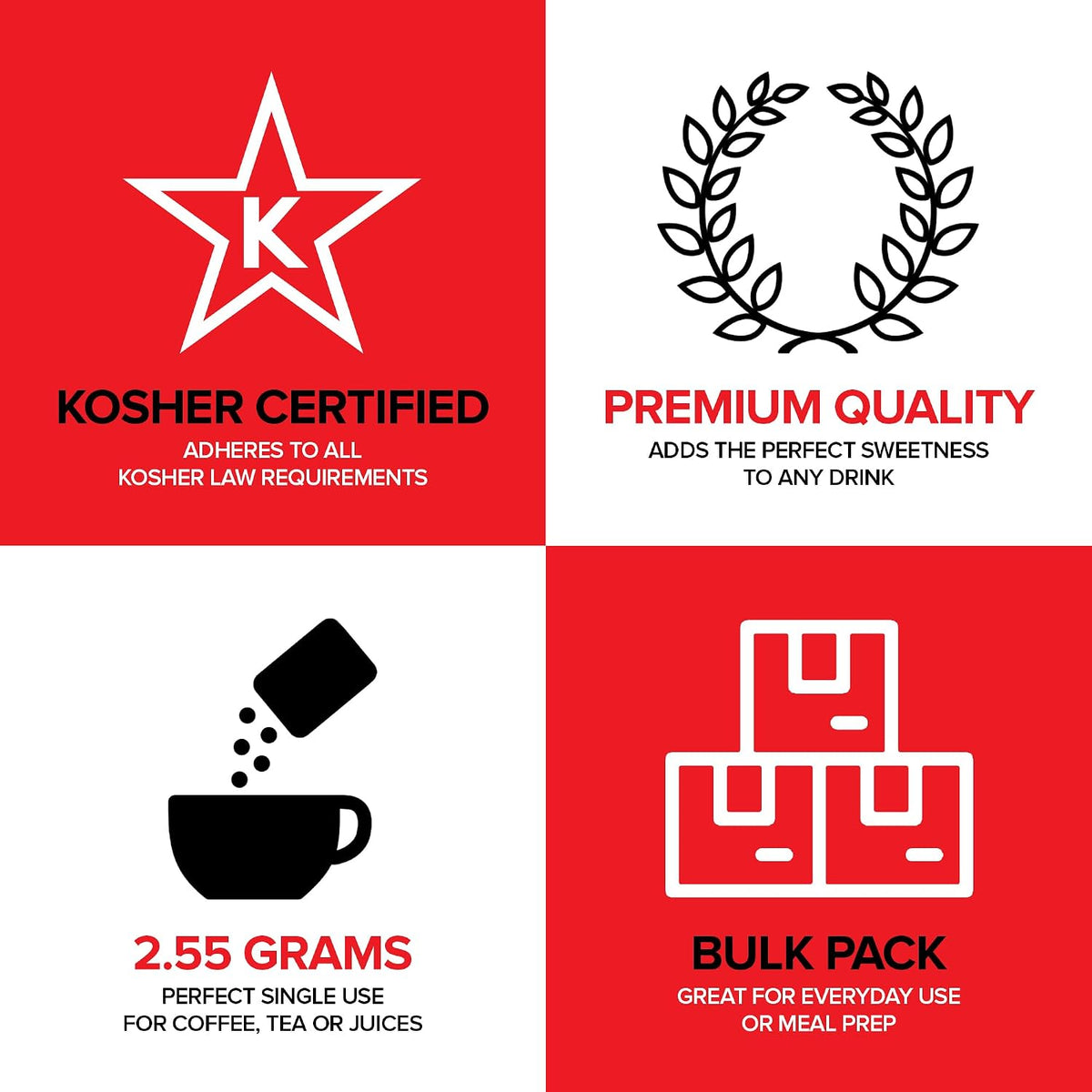Bulk Sugar Packets, 500 Count - Individual Servings of Turbinado Sugar Packets for Coffee &amp; Tea, Granulated Brown Raw Sugar Packs Great for Restaurants, Coffee Shops, Offices, and More