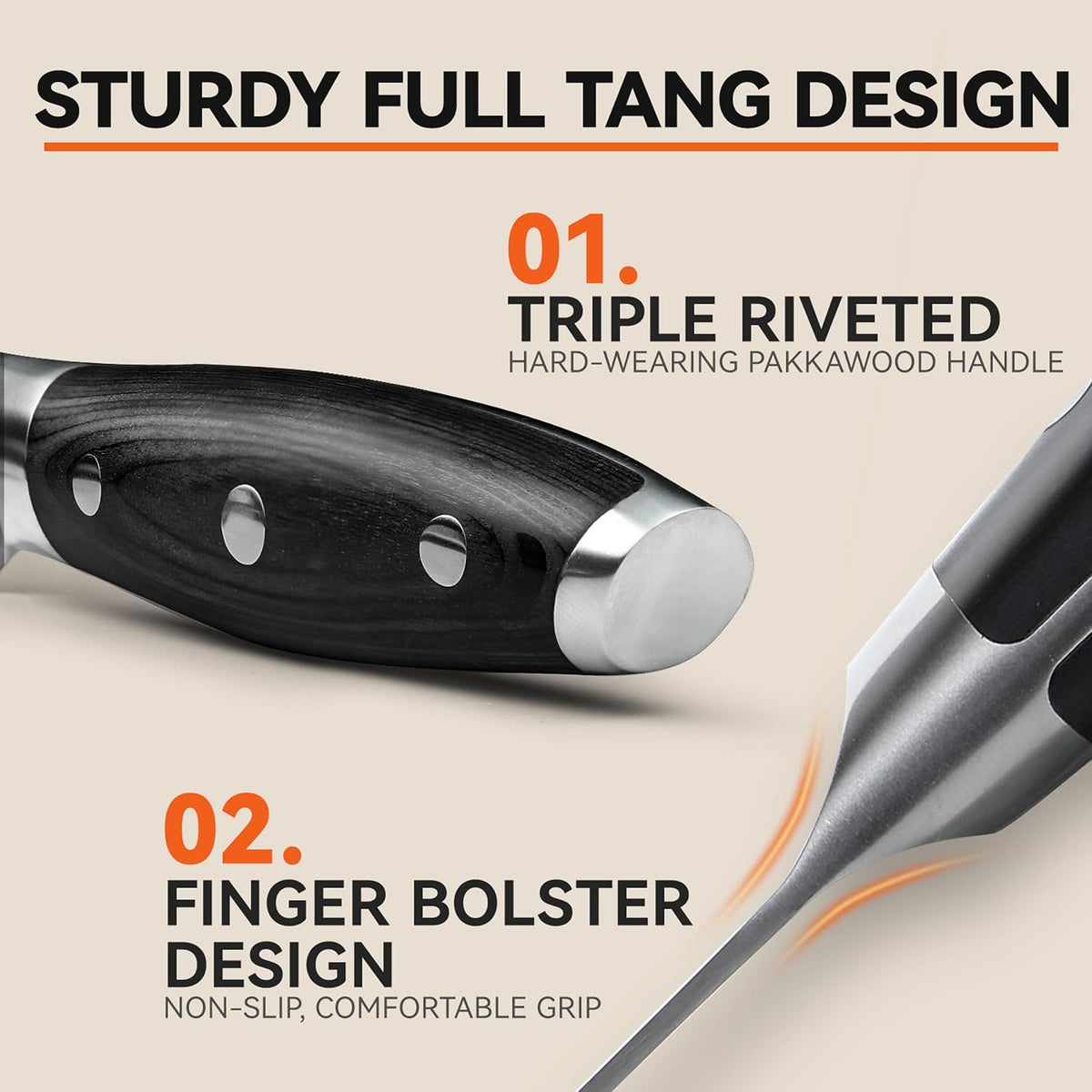 TUO Boning Knife, 6 inch Fillet Knife for Trimming Fat from Meat, Deer Skinning, Full Tang Handle, High Carbon German Steel, for Poultry Lamb Meat Cutting - Black Hawk Series