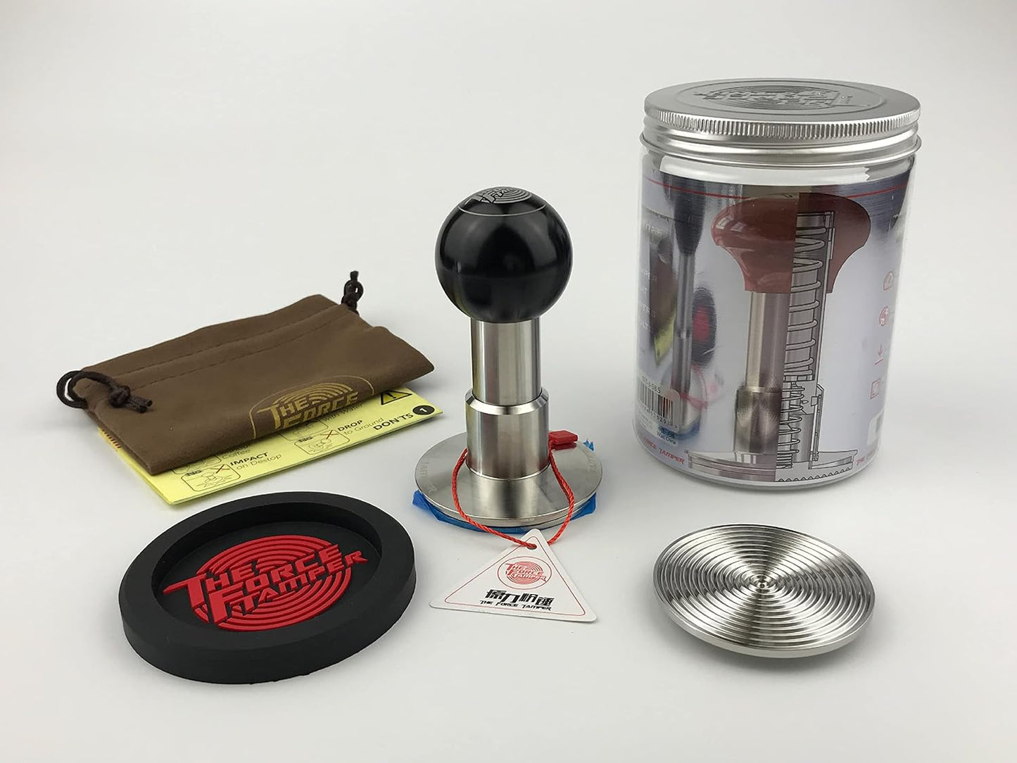 53.50mm Extend Set Ball-Black Matte AL Handle Coffee Tamper | Automatic Impact Adjustable Constant Pressure and Auto-leveling five sizes and eight combination sets are available