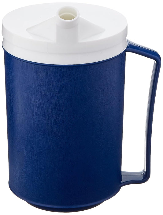 Sammons Preston Insulated Mug with Snorkel Lid, Durable Container for Hot and Cold Liquid Beverages, Tea, Smoothies, 12 oz