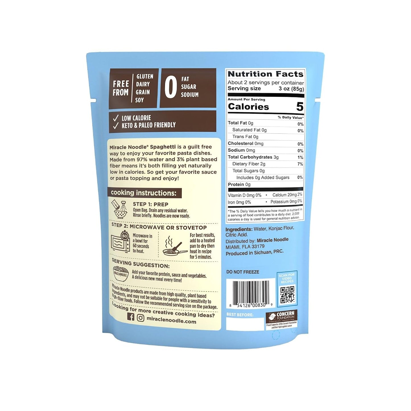 Miracle Noodle Ready to Eat Spaghetti Pasta, 7 Oz (Pack of 6)