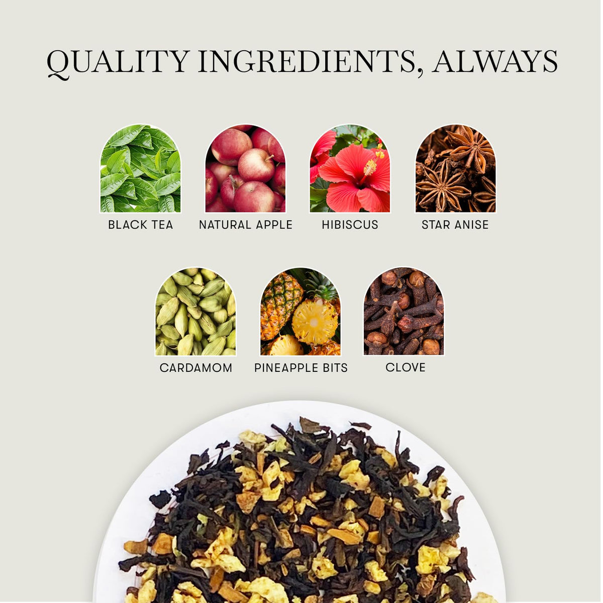 Luxmi Estates Apple Cinnamon Black Tea 50 Tea Bags (100g/3.52oz) Pack | USDA Certified Premium Black Tea | 50 Biodegradable Tea Bags