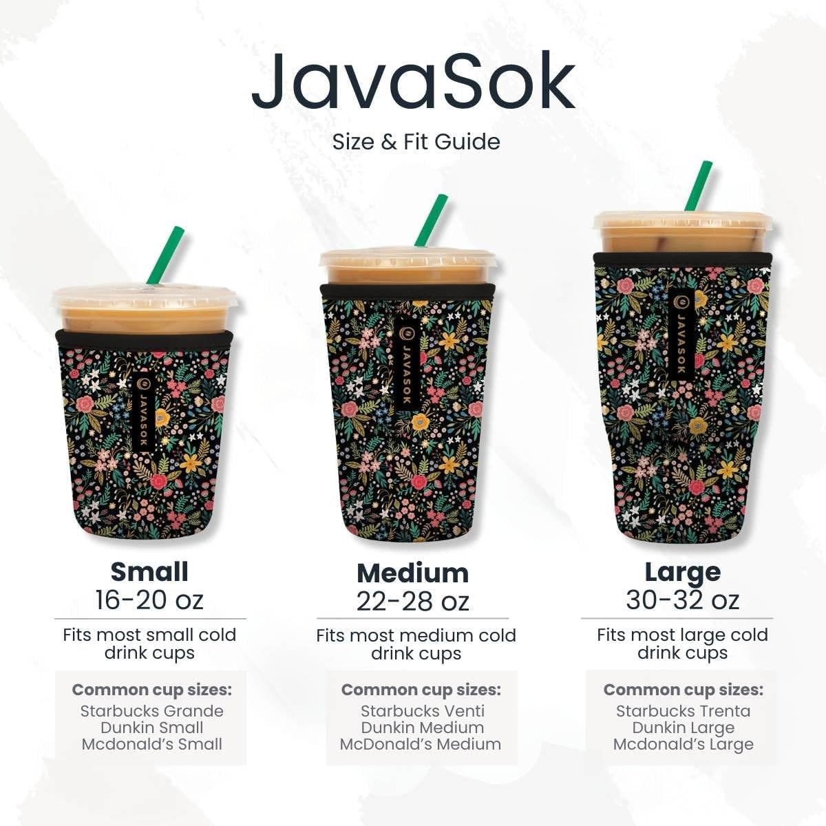 Sok It JavaSok Iced Coffee &amp; Cold Soda Insulated Neoprene Cup Sleeve (Bright Pink, XXLarge: 44-48oz)
