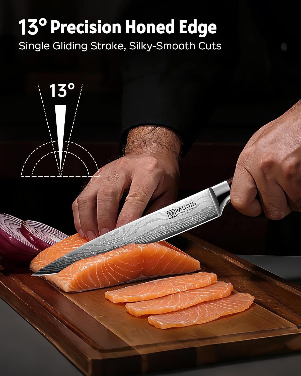 PAUDIN Carving Knife 8 inch, Ultra Sharp Brisket Slicing Knives