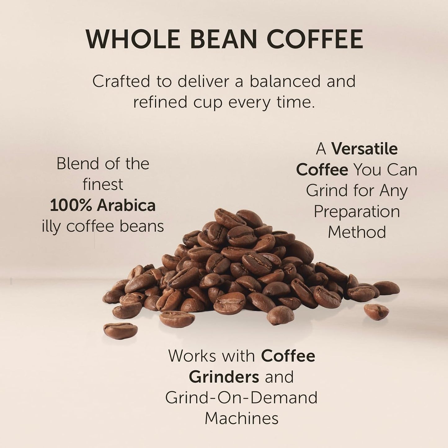 illy Whole Bean Coffee - Perfectly Roasted – Costa Rica Medium Roast - with Notes of Honey, Vanilla &amp; Citrus - 100% Arabica Beans - No Preservatives – 8.8 Ounce