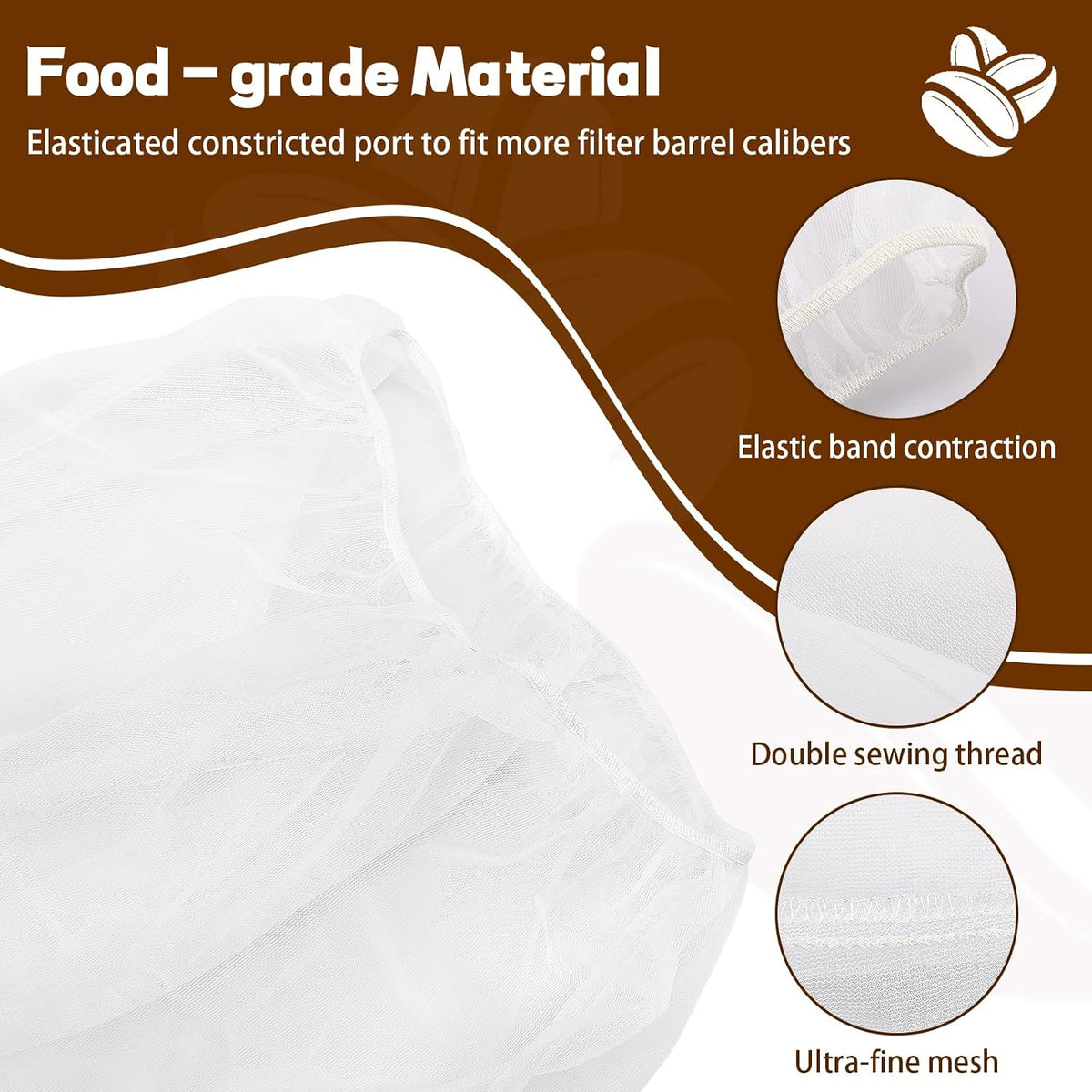 Alocs Cold Brew Coffee Filter Bag Compatible with Toddy Cold Brew System for 5 Gallon Commercial Brewers, Filter Bag for Coffee Grounds &amp; Ice Tea - Quick Drain, Washable &amp; Reusable (2 Pack)
