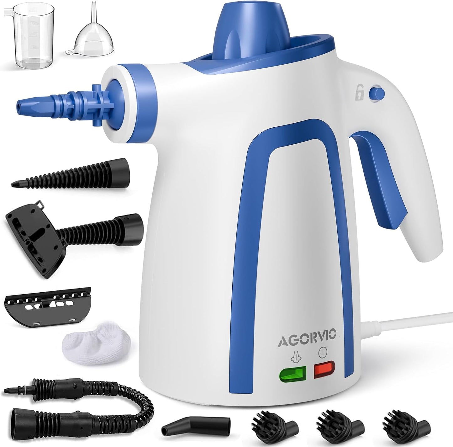 Steam Cleaner, Handheld Steam Cleaner for Home, Pressurized Steamer for Cleaning Carpet, Floor, Upholstery and Car, 13ft Extra-long Power Cord &amp; 11 Multi-Purpose Accessories