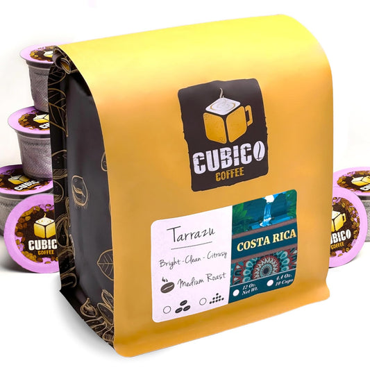 Costa Rican Coffee, Single Serve Coffee Pods, Premium Costa Rica Tarrazu Single Origin Fresh Roasted Coffee | K-Cup