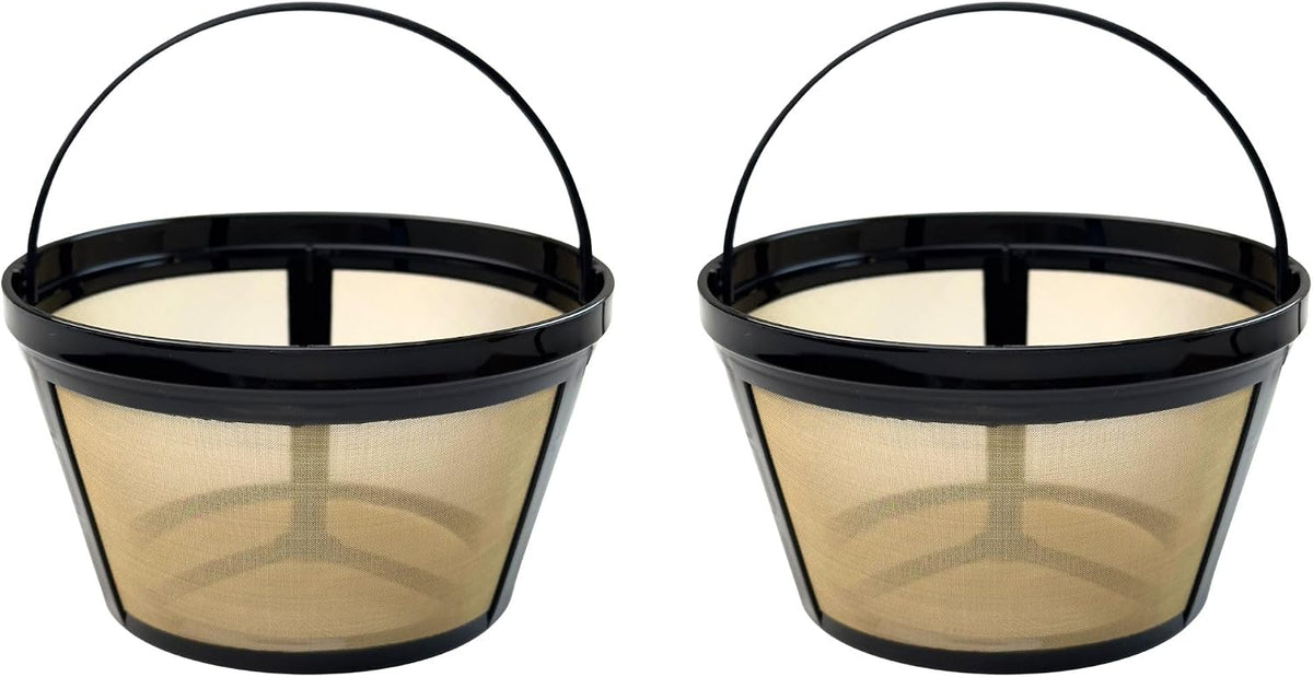 8-12 Cup Reusable Coffee Filter for Mr. Coffee Black+Decker | 304 Stainless Mesh Filter Fits Mr. Coffee, Black+Decker 8-12 Cup Makers, BPA Free, Dishwasher, Reusable Filters, 2 Pack