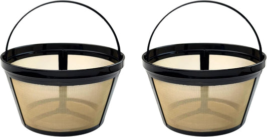 8-12 Cup Reusable Coffee Filter for Mr. Coffee Black+Decker | 304 Stainless Mesh Filter Fits Mr. Coffee, Black+Decker 8-12 Cup Makers, BPA Free, Dishwasher, Reusable Filters, 2 Pack