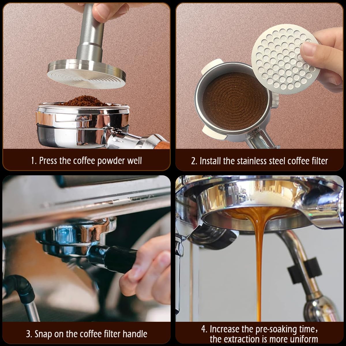 53.3mm Espresso Puck Screen-Food-Grade 316 Stainless Steel, 0.8mm Thickness, Reusable Filter for Espresso Portafilter-Compatible with Puck Screen 54mm Breville &amp; Breville Coffee Accessories