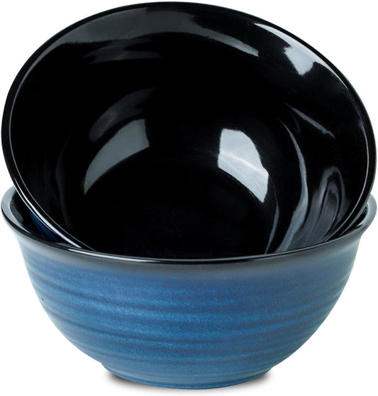 MEKY Ceramic Mixing Bowls Set of 2, 84OZ Large Nesting Salad Bowls - Perfect for Cooking, Baking, Soup, Pasta, Fruit and