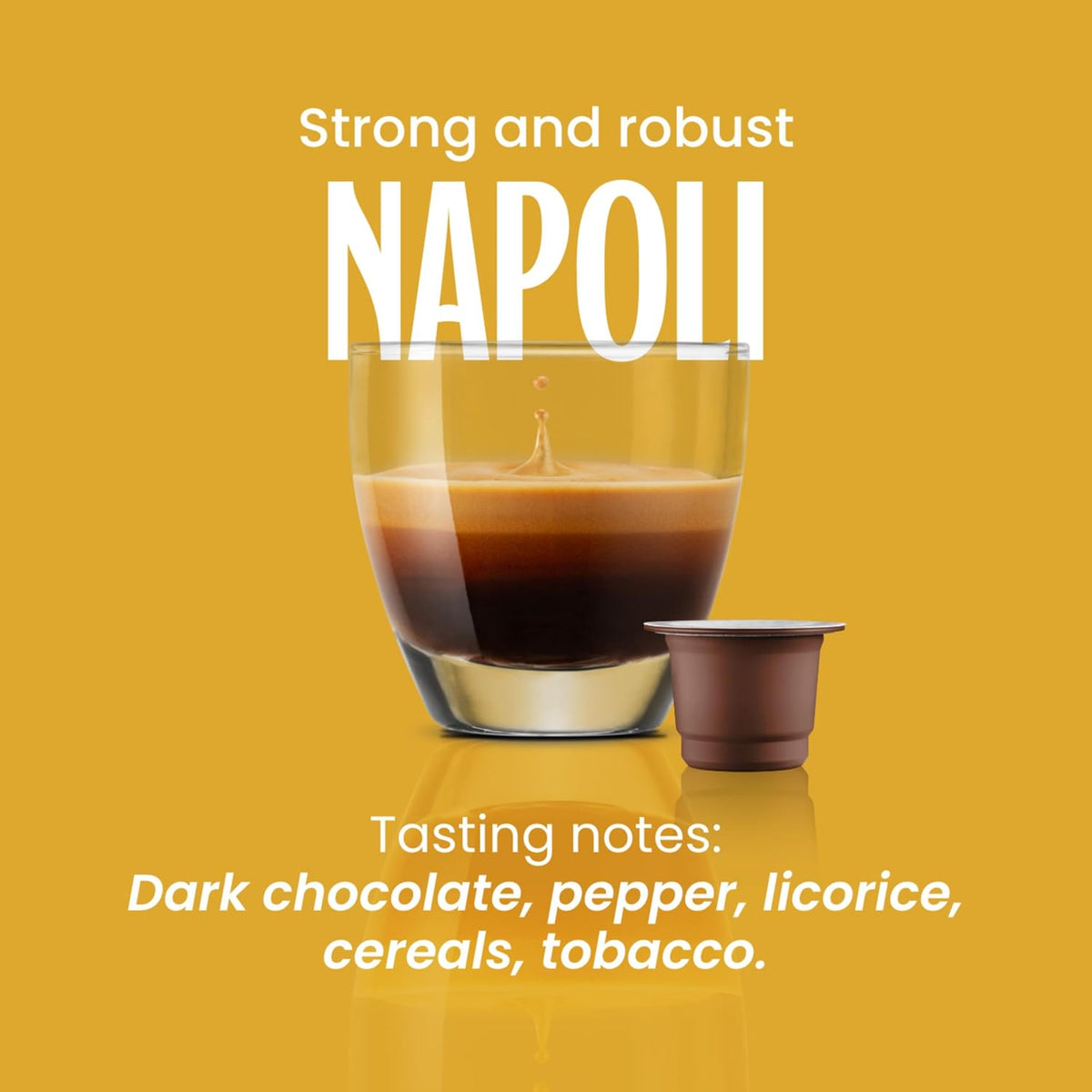 Caffe Vergnano Napoli Espresso Pods, Nespresso Original Compatible, 50 Ct | Pack of 50 Capsules