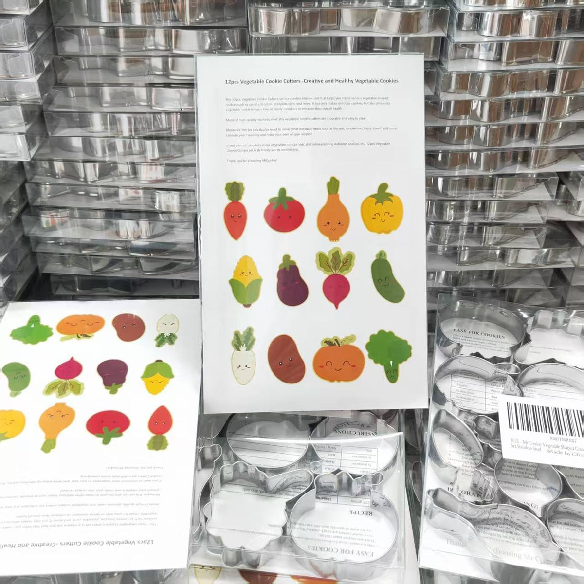MrCookie Vegetable Shaped Cookie Cutters Set