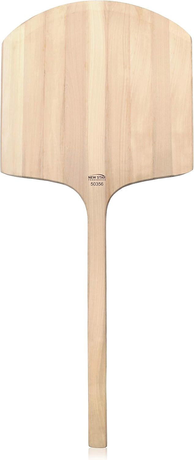 New Star Foodservice 50356 Wooden Pizza Peel, 18" x 18", 42" Overall